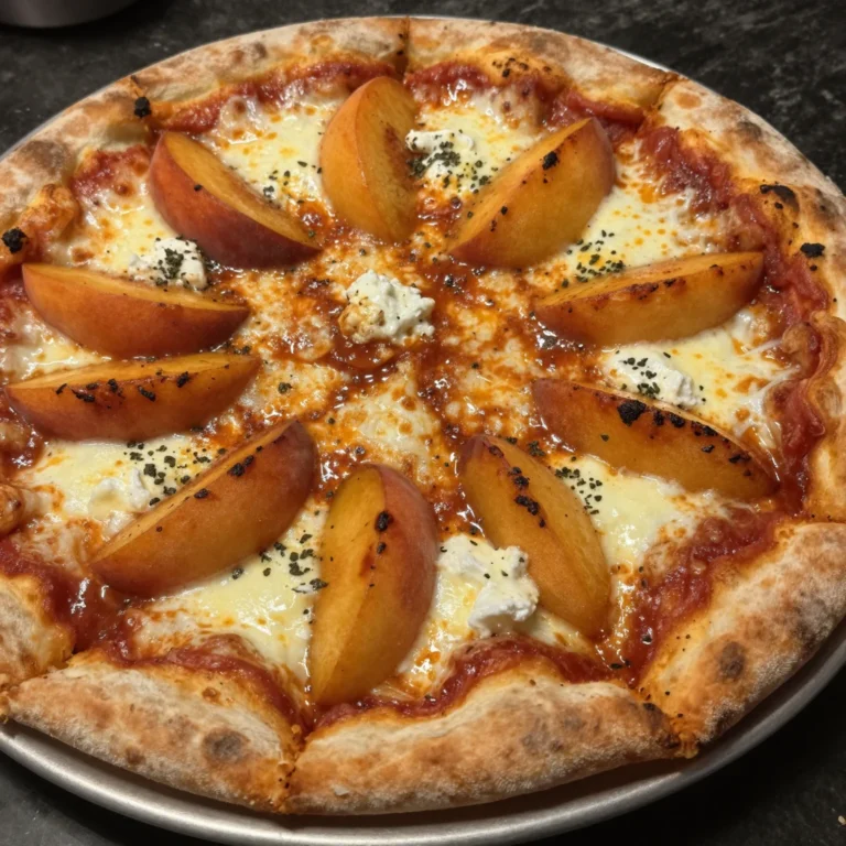 BBQ Peach Pizza