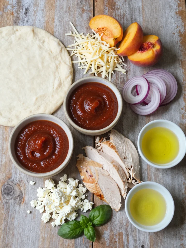 BBQ Peach Pizza