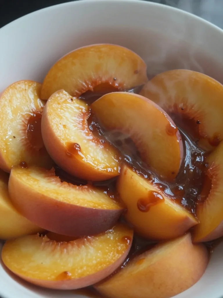 BBQ Peach Pizza