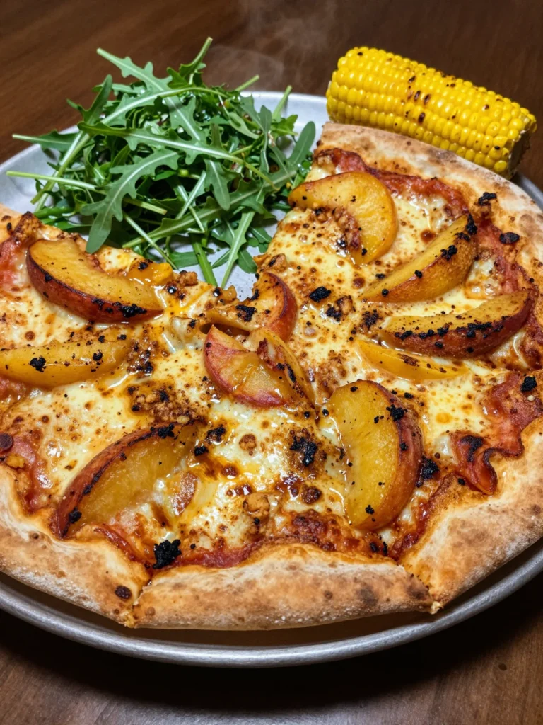 BBQ Peach Pizza
