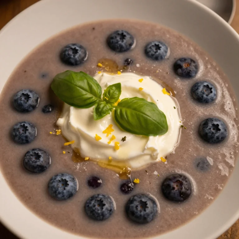 Blueberry Basil Soup