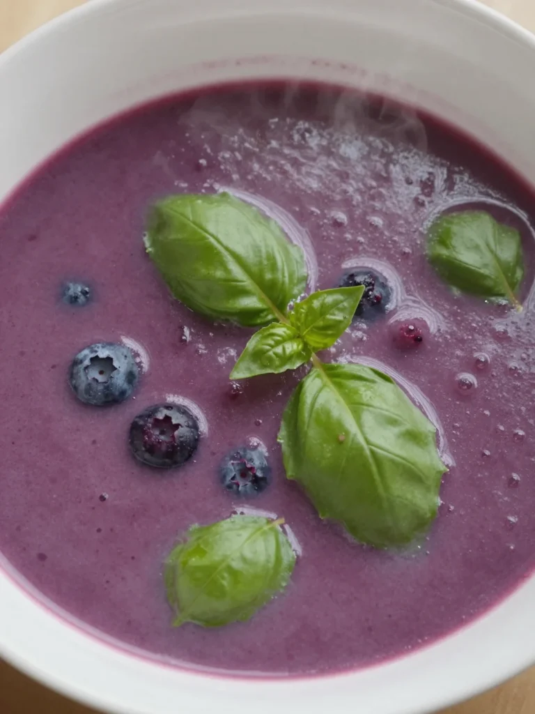 Blueberry Basil Soup
