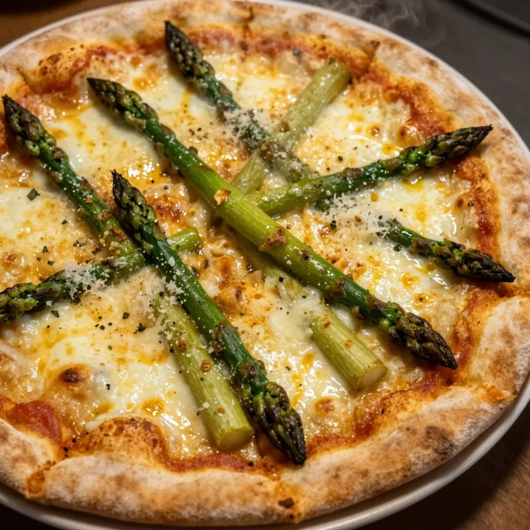 Grilled Asparagus Pizza