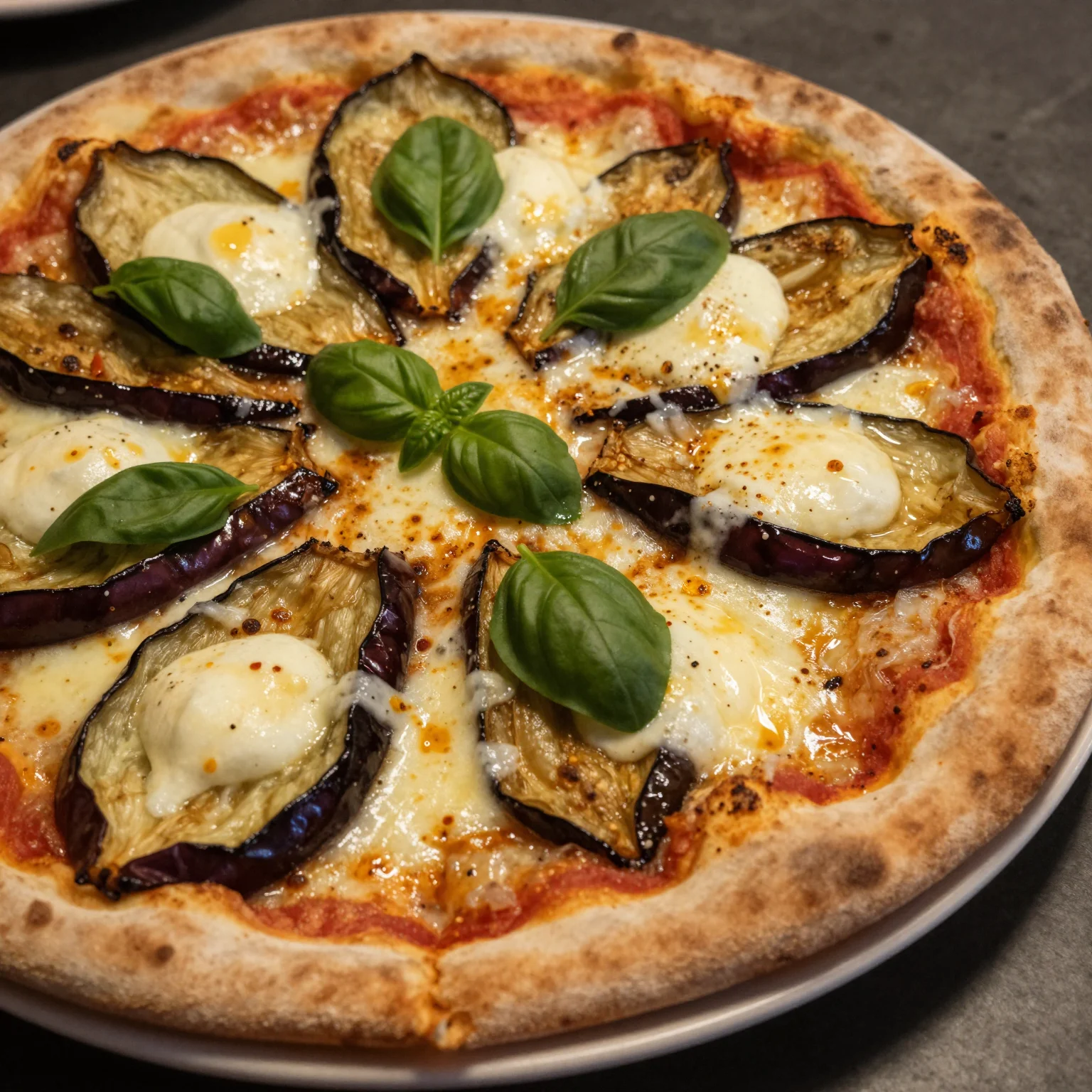 Grilled Eggplant Pizza