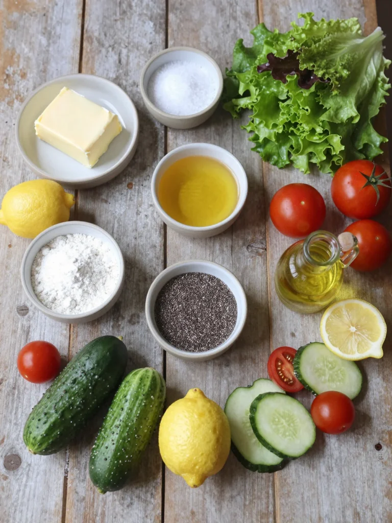 Lemon Muffins Chia Honey Glaze Salad