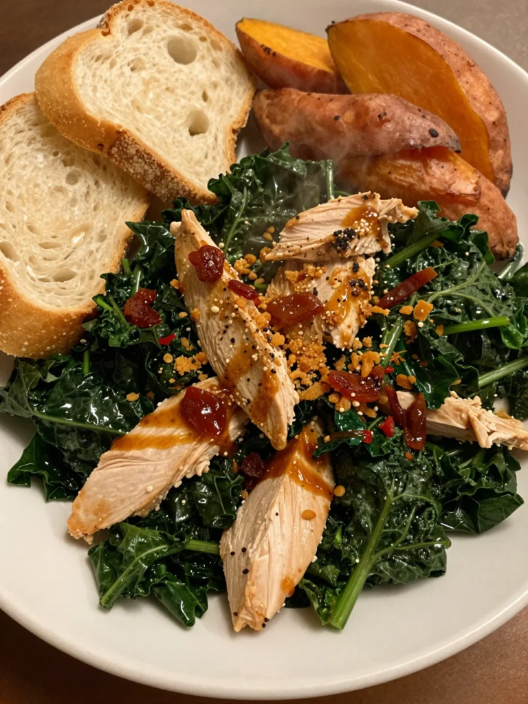 Marinated Kale Chicken Bowls Sun Dried Tomato Salad