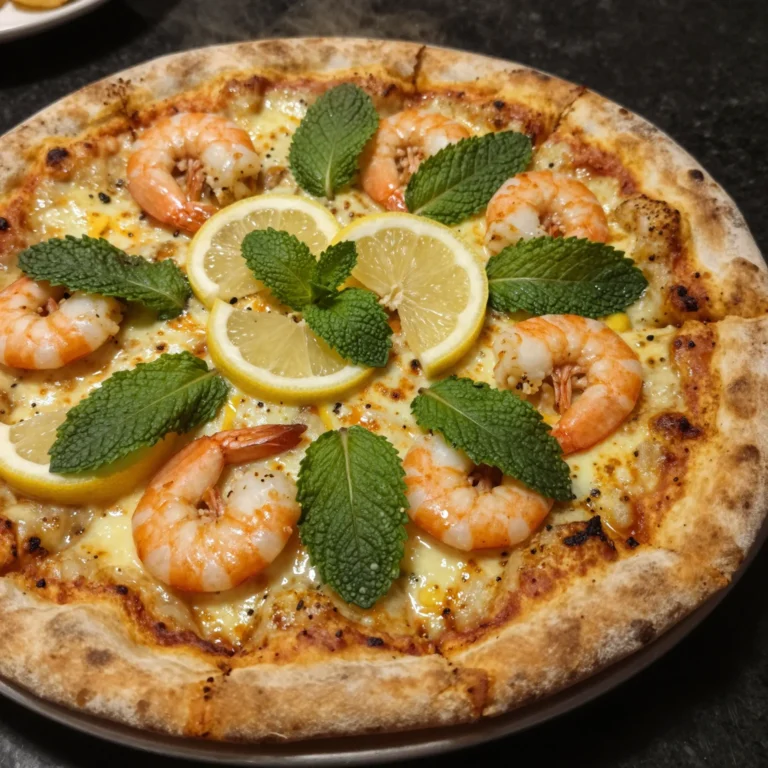 Mint Lemon Shrimp Pizza