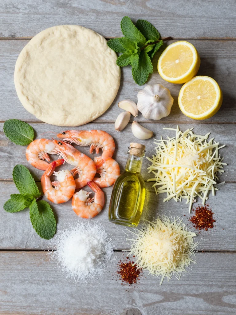 Mint Lemon Shrimp Pizza