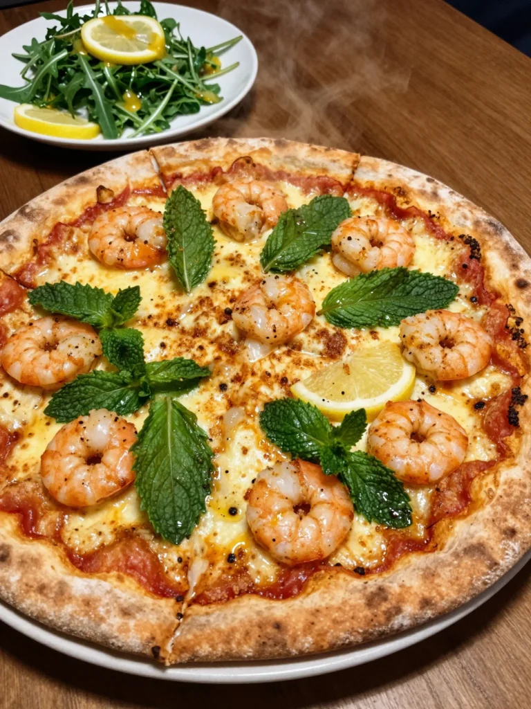 Mint Lemon Shrimp Pizza