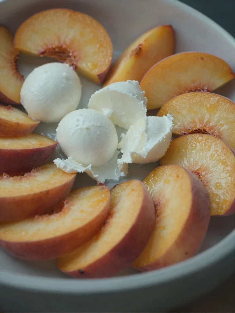 Peach Mozzarella Pizza