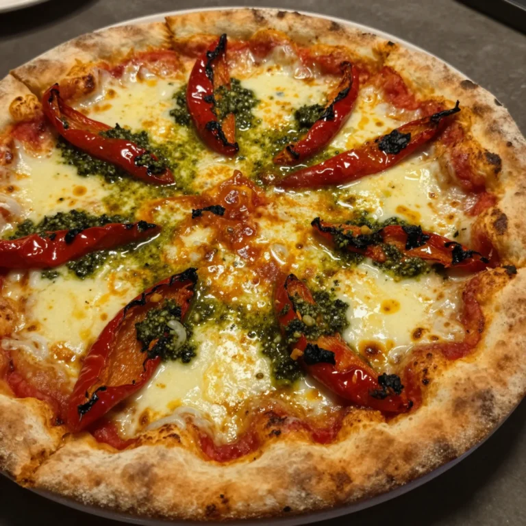 Roasted Pepper Pesto Pizza