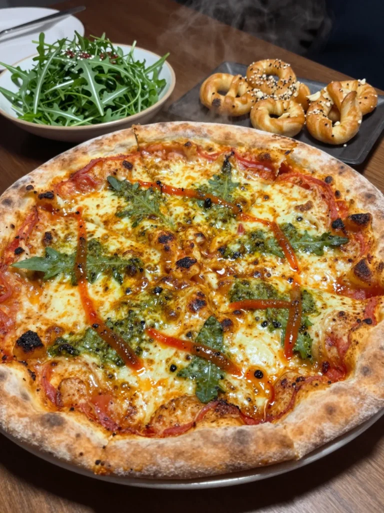 Roasted Pepper Pesto Pizza