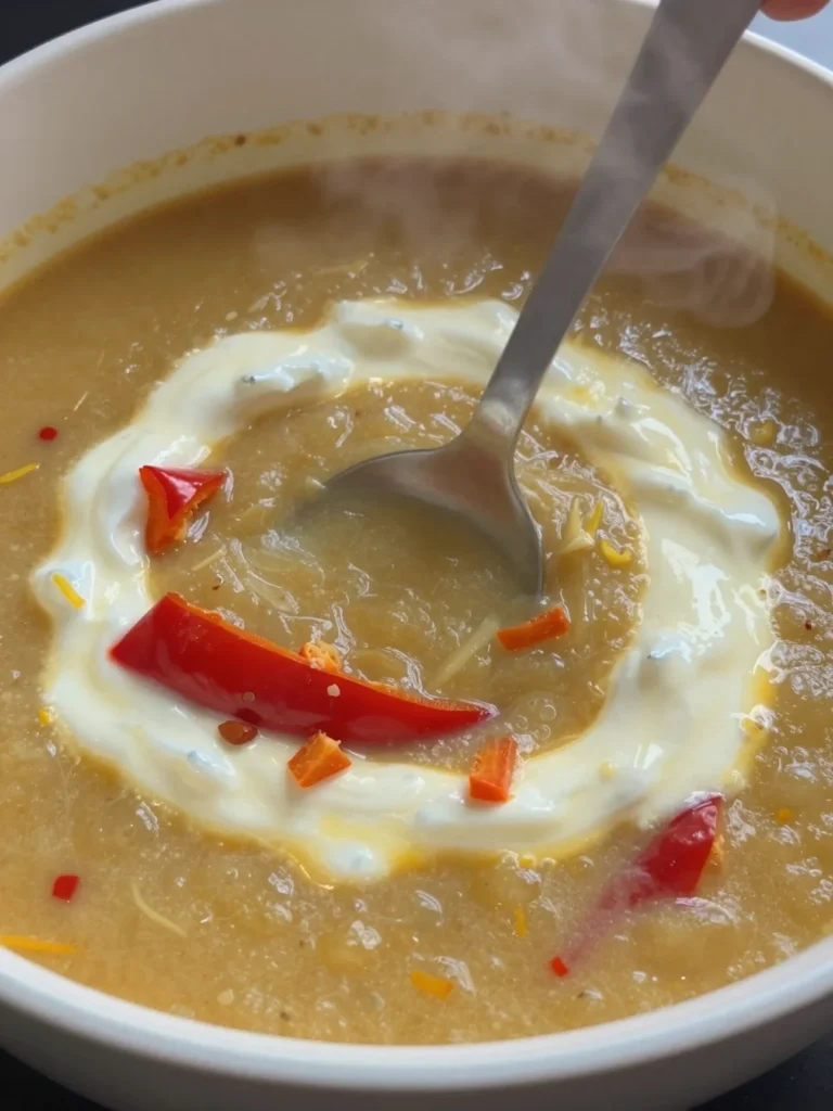 Roasted Pepper Yogurt Soup