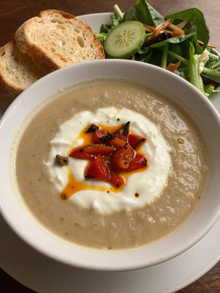 Roasted Pepper Yogurt Soup