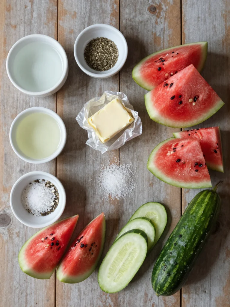 Seasonal Watermelon Feta Mint Salad Variation