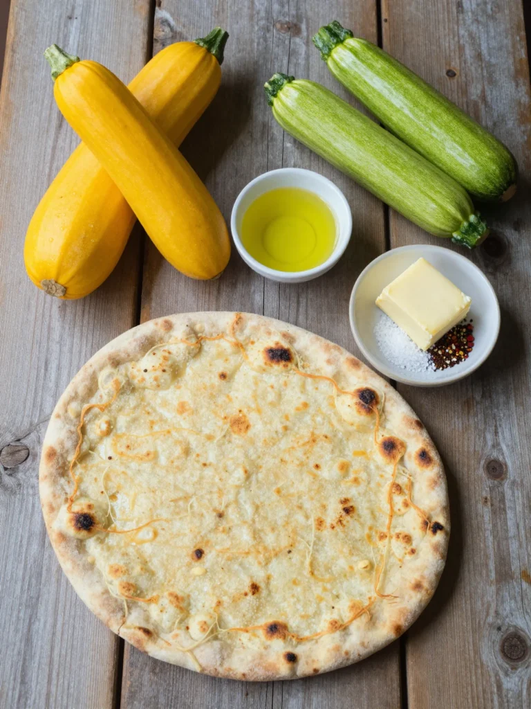 Summer Squash Flatbread Pizza