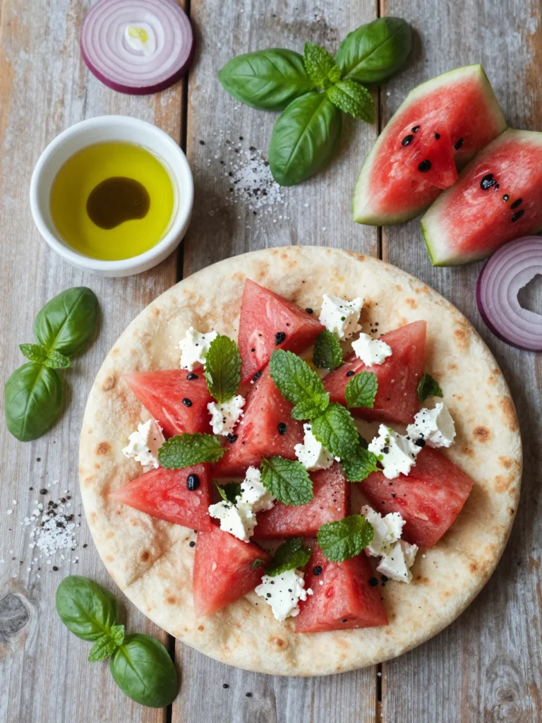 Watermelon Feta Pizza