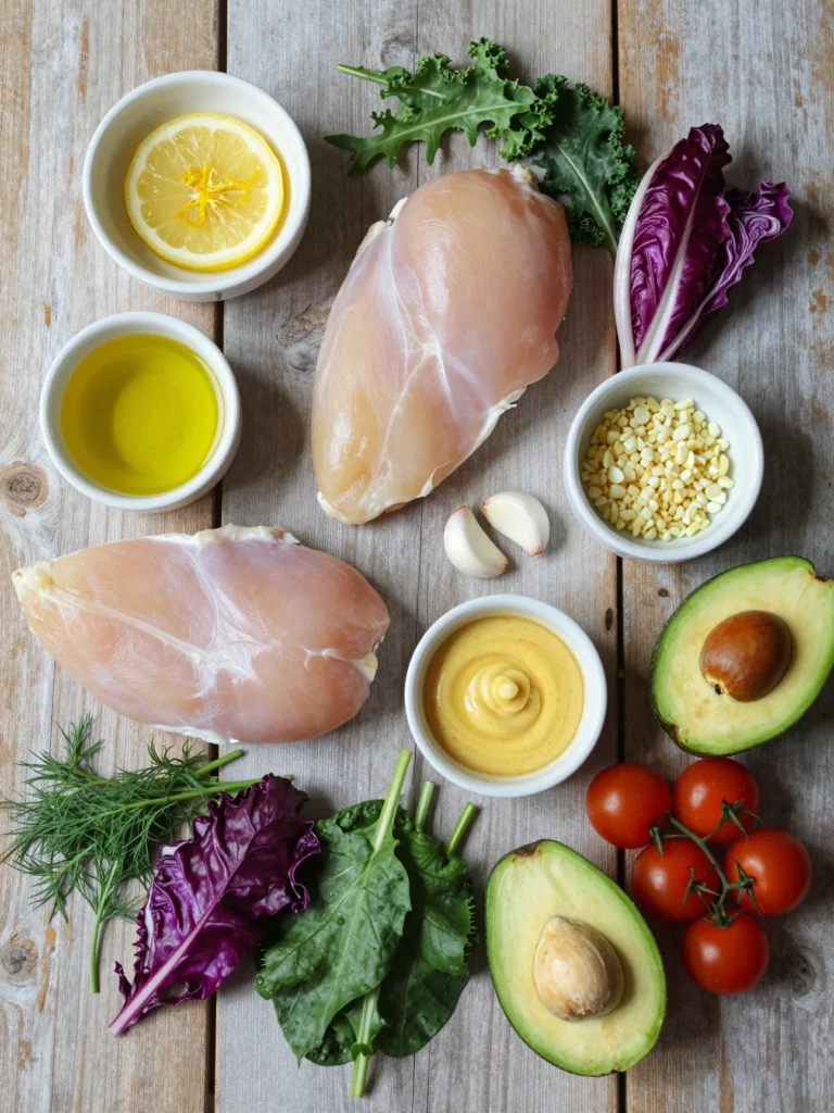 Winter Spa Salad Lemon Chicken