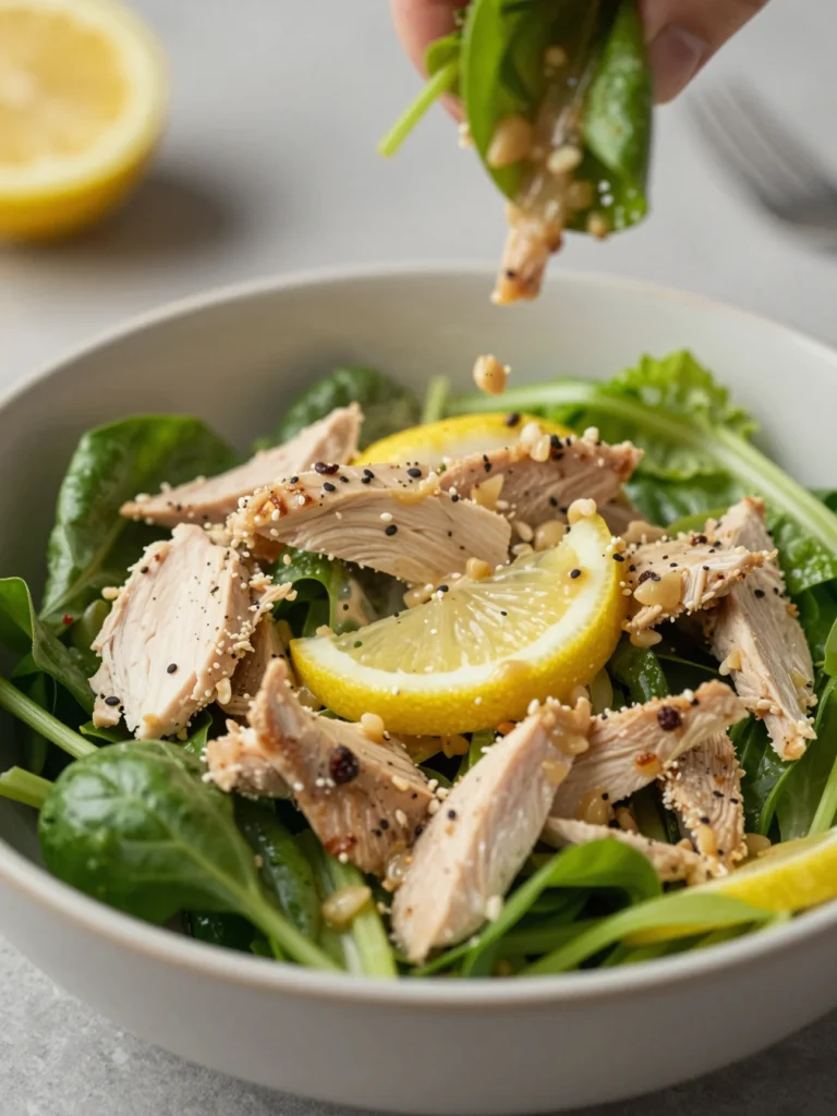 Winter Spa Salad Lemon Chicken
