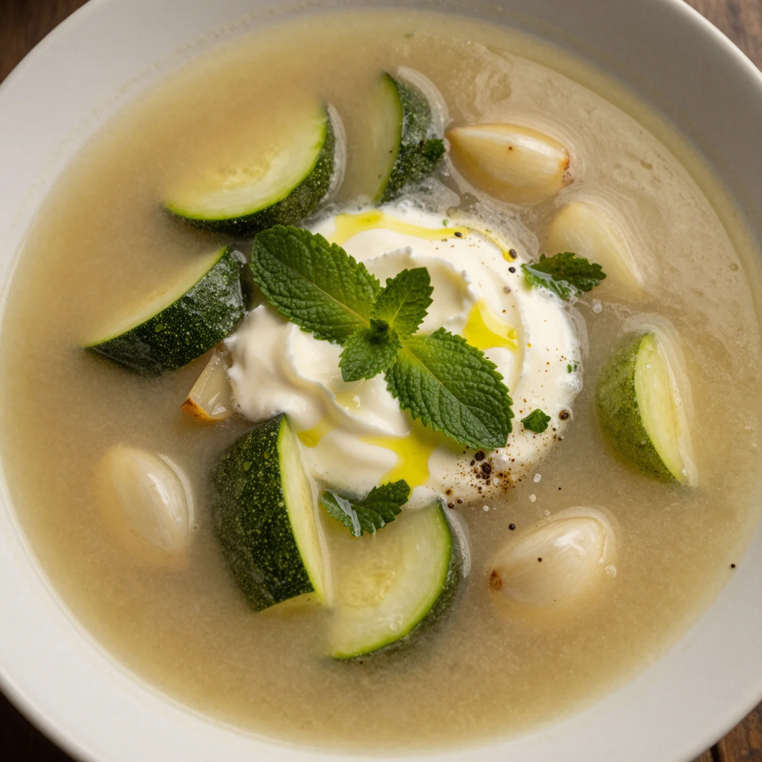 Zucchini Mint Soup
