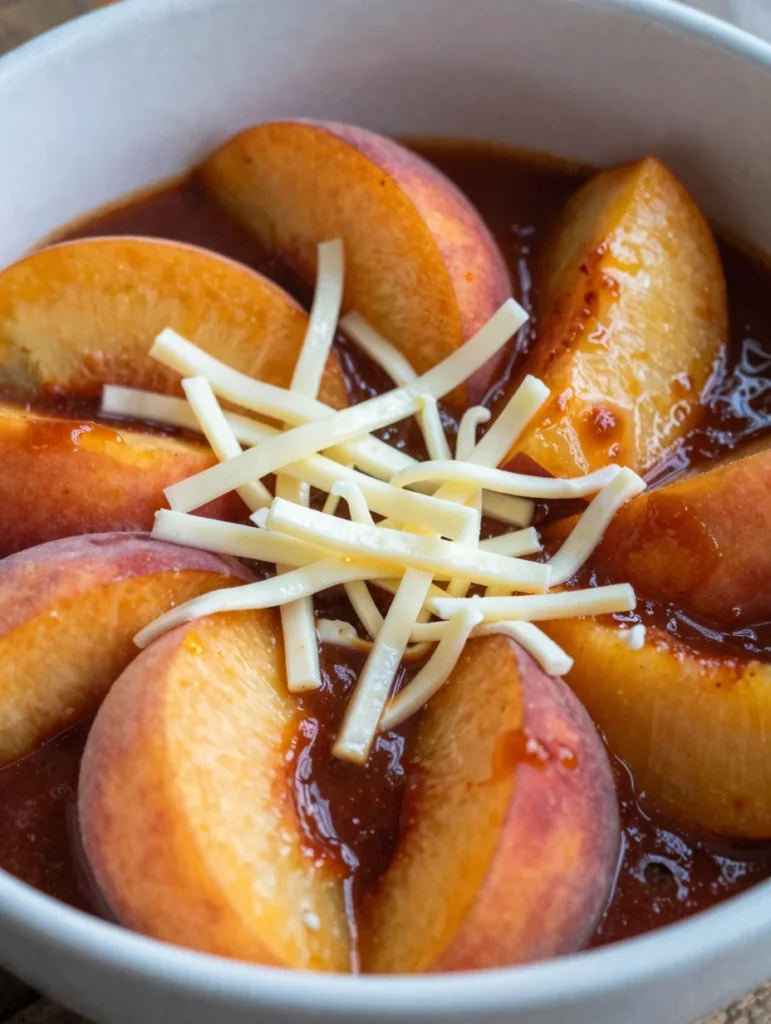 BBQ Peach Pizza