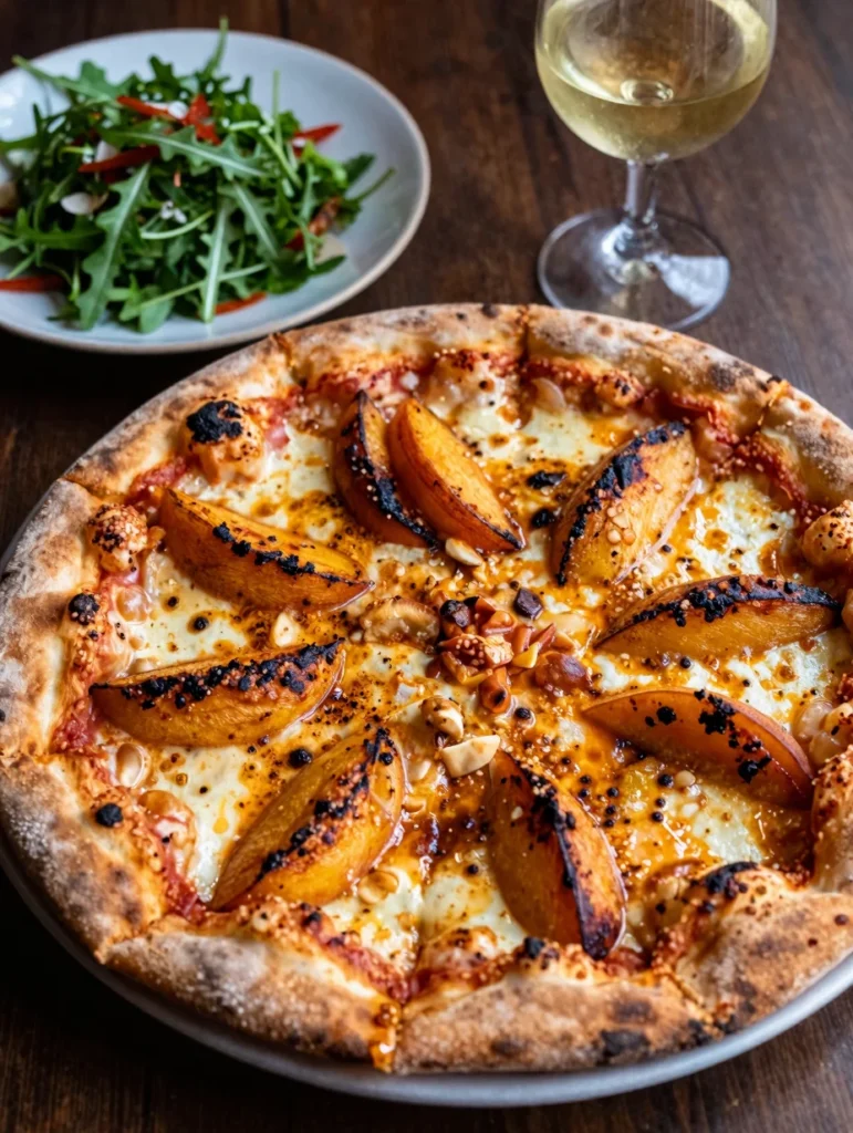 BBQ Peach Pizza
