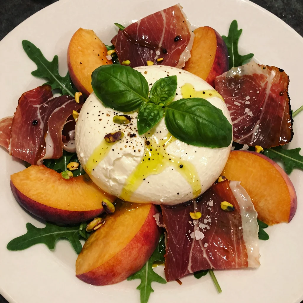 Burrata Salad with Peaches