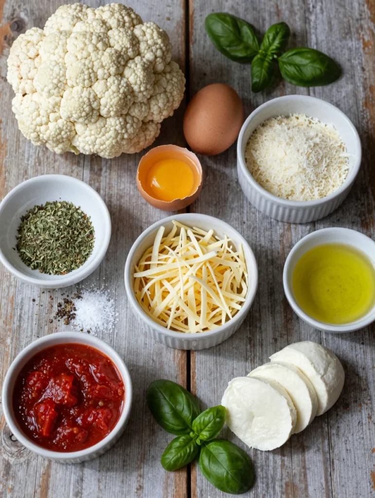 Cauliflower Crust Margherita Pizza