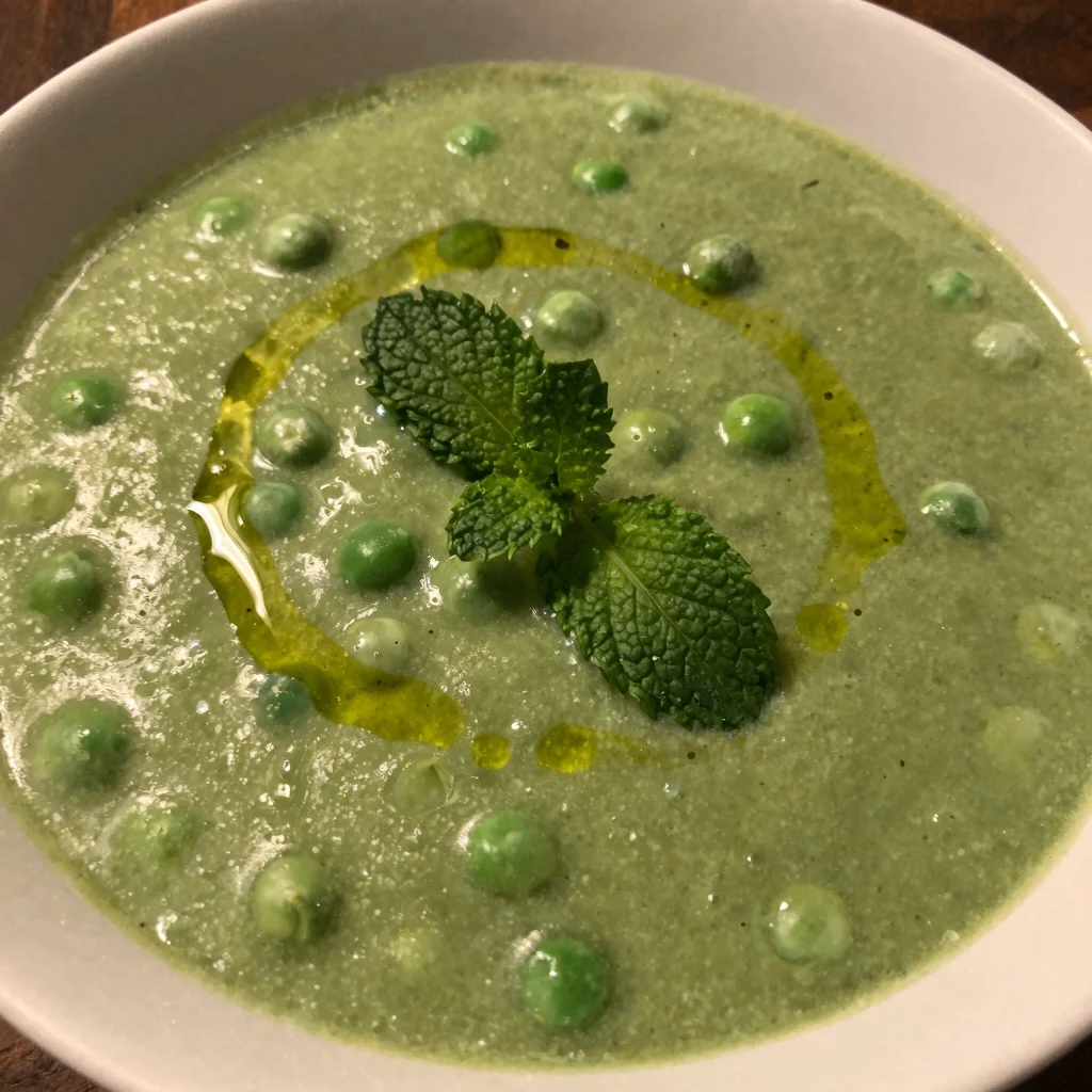 Chilled Minty Pea Soup