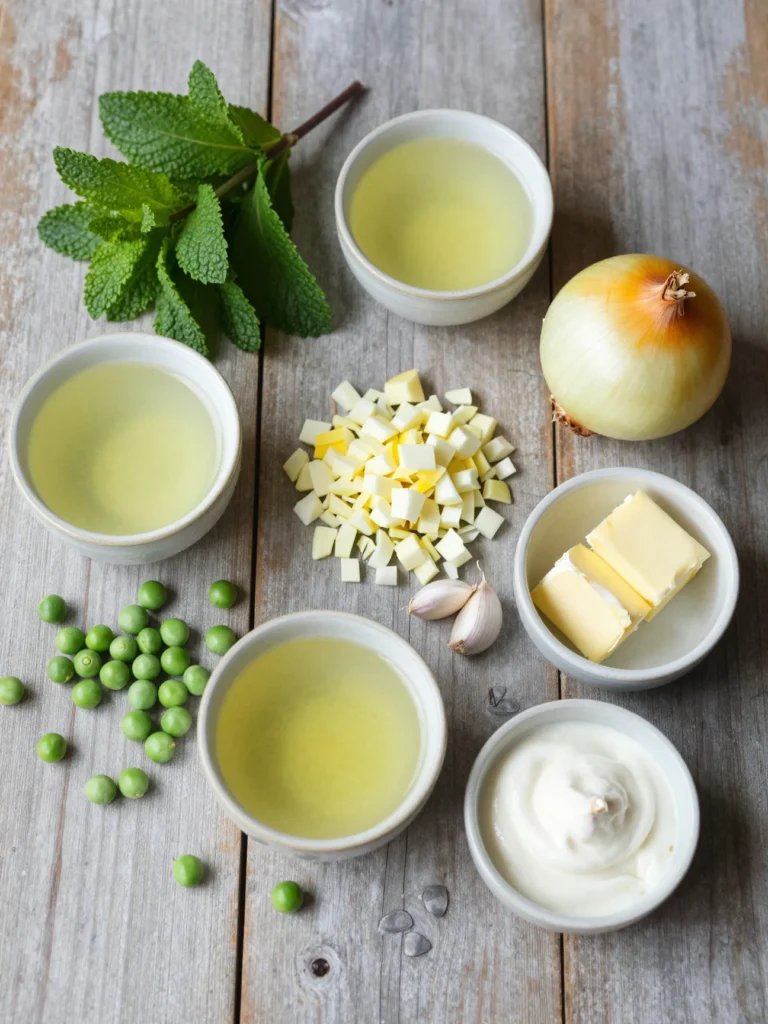 Chilled Minty Pea Soup