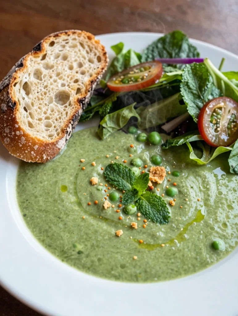 Chilled Minty Pea Soup