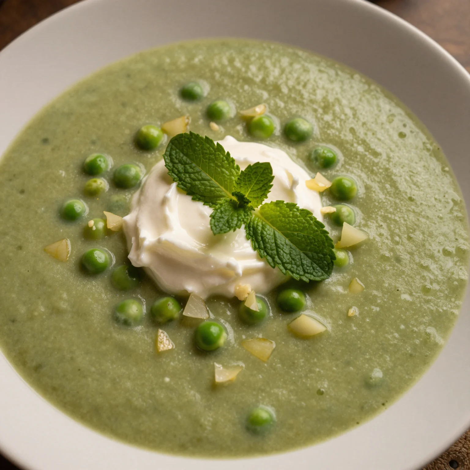Chilled Pea Mint Soup