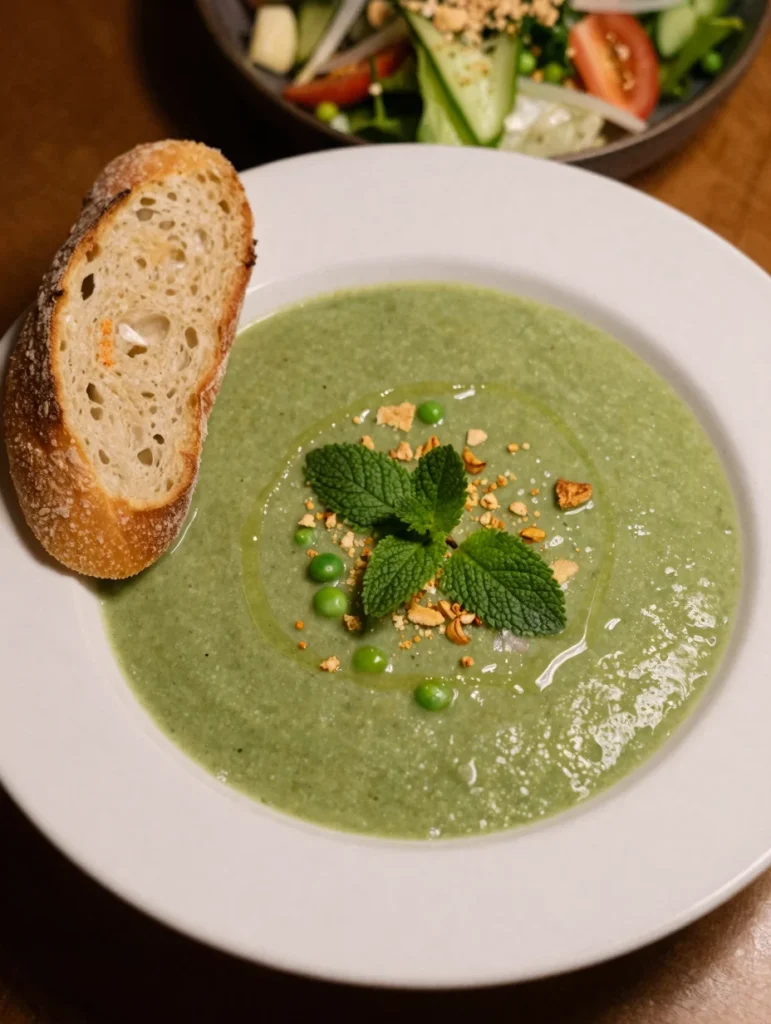 Chilled Pea Mint Soup