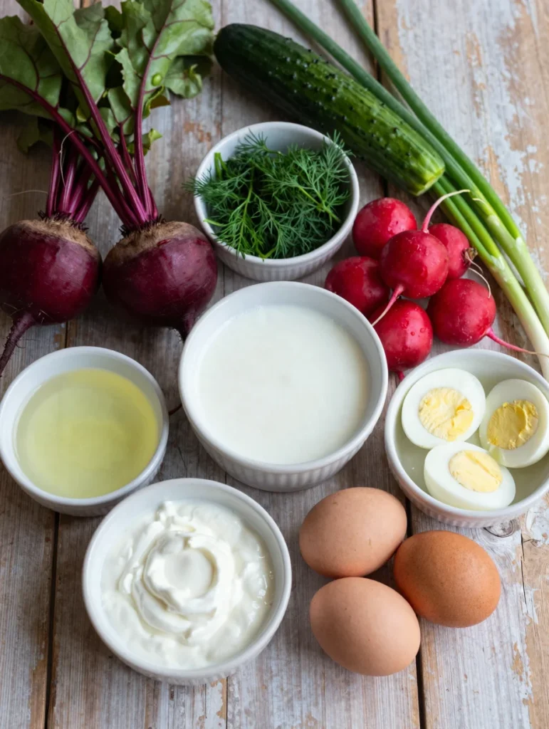 Cold Borscht with Sour Cream