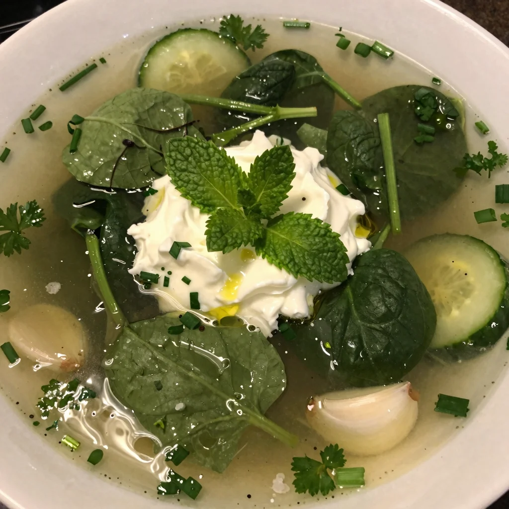 Cold Spinach Herb Soup