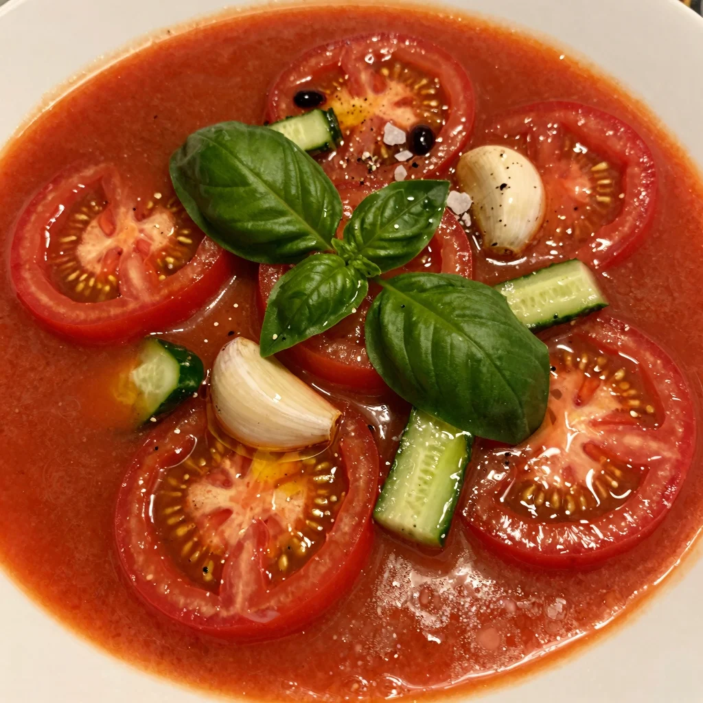 Cold Tomato Basil Soup