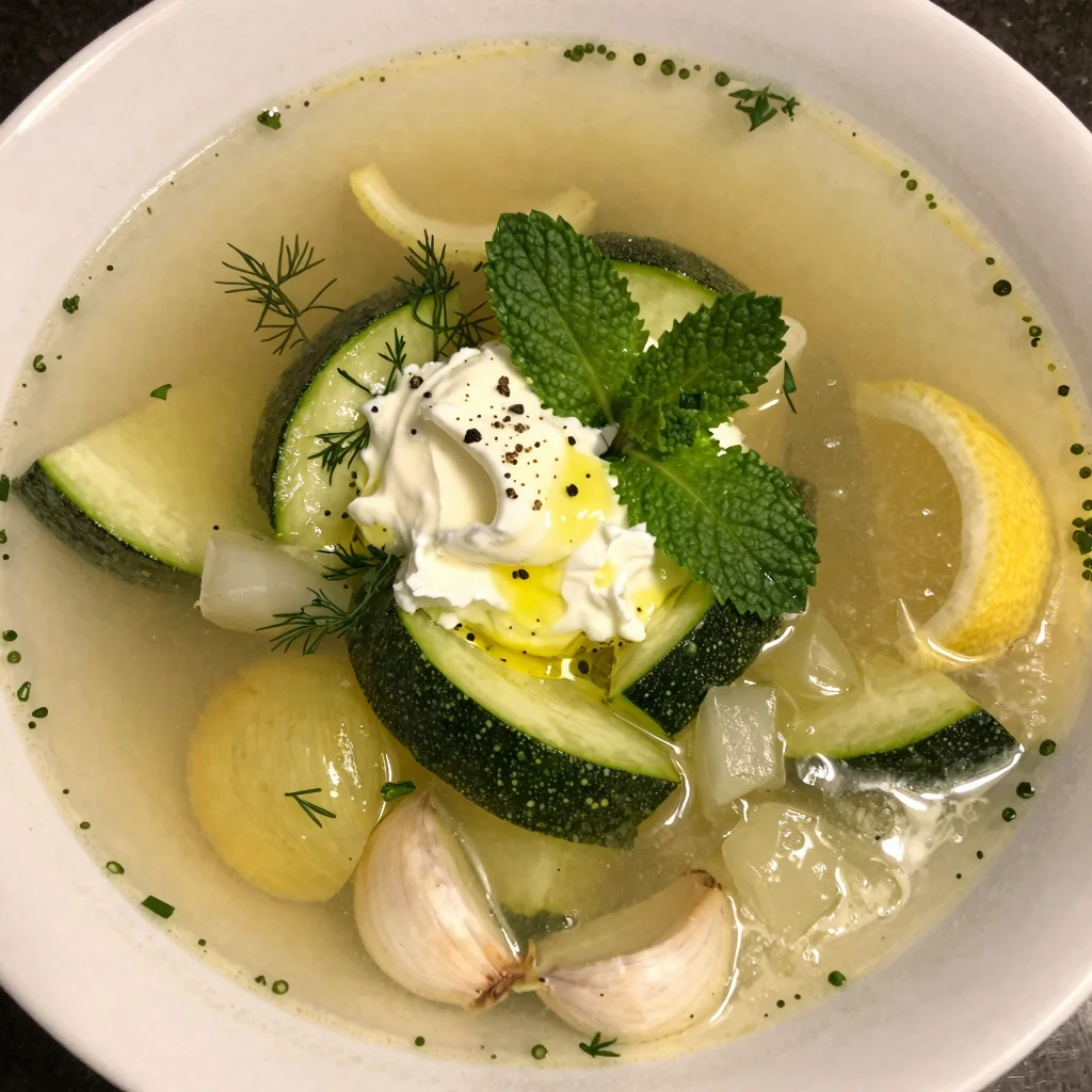 Cold Zucchini Herb Soup