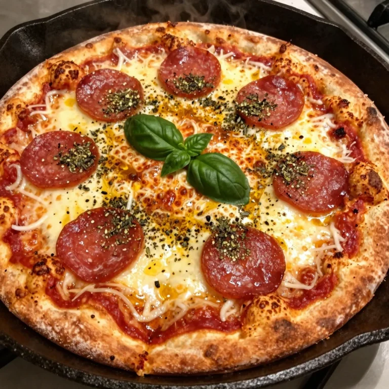 Easy Cast Iron Skillet Pizza