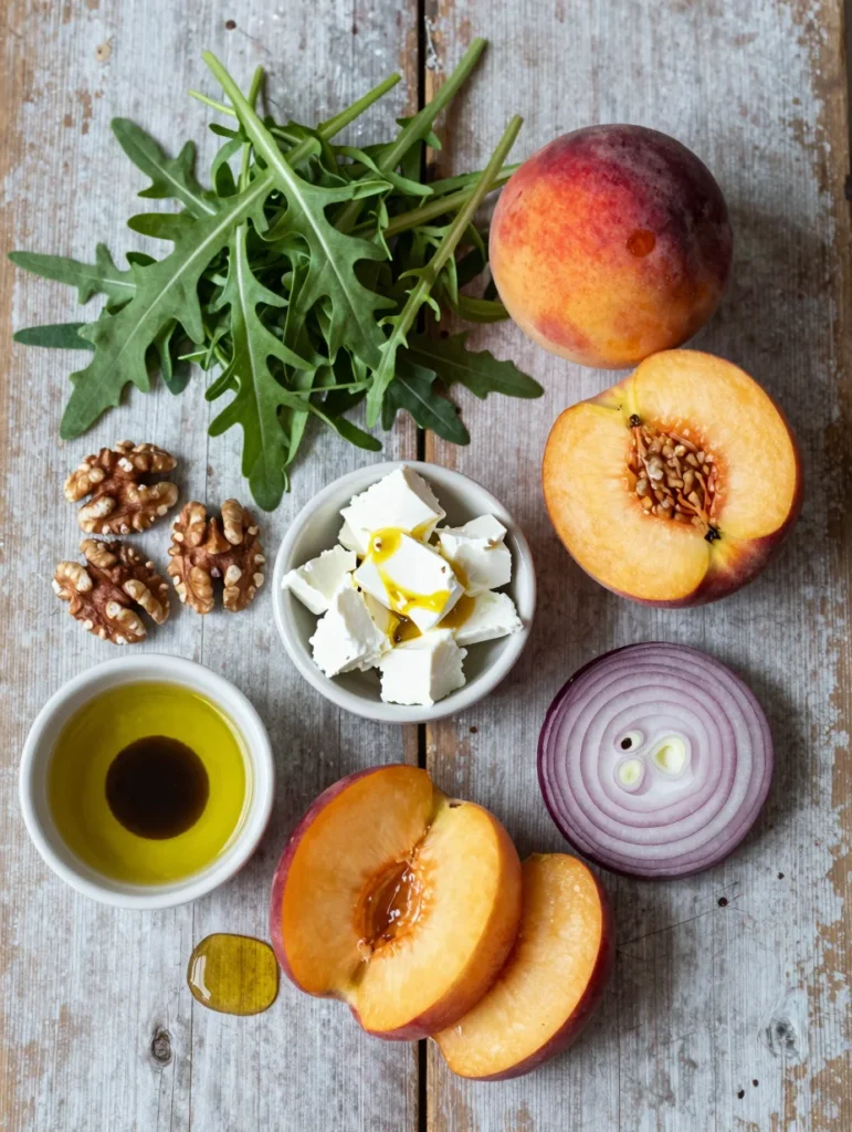 Fresh Arugula and Peach Salad