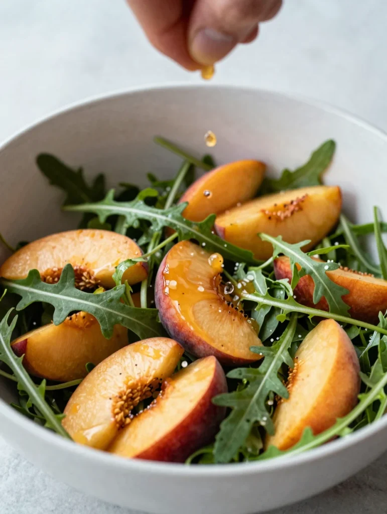 Fresh Arugula and Peach Salad