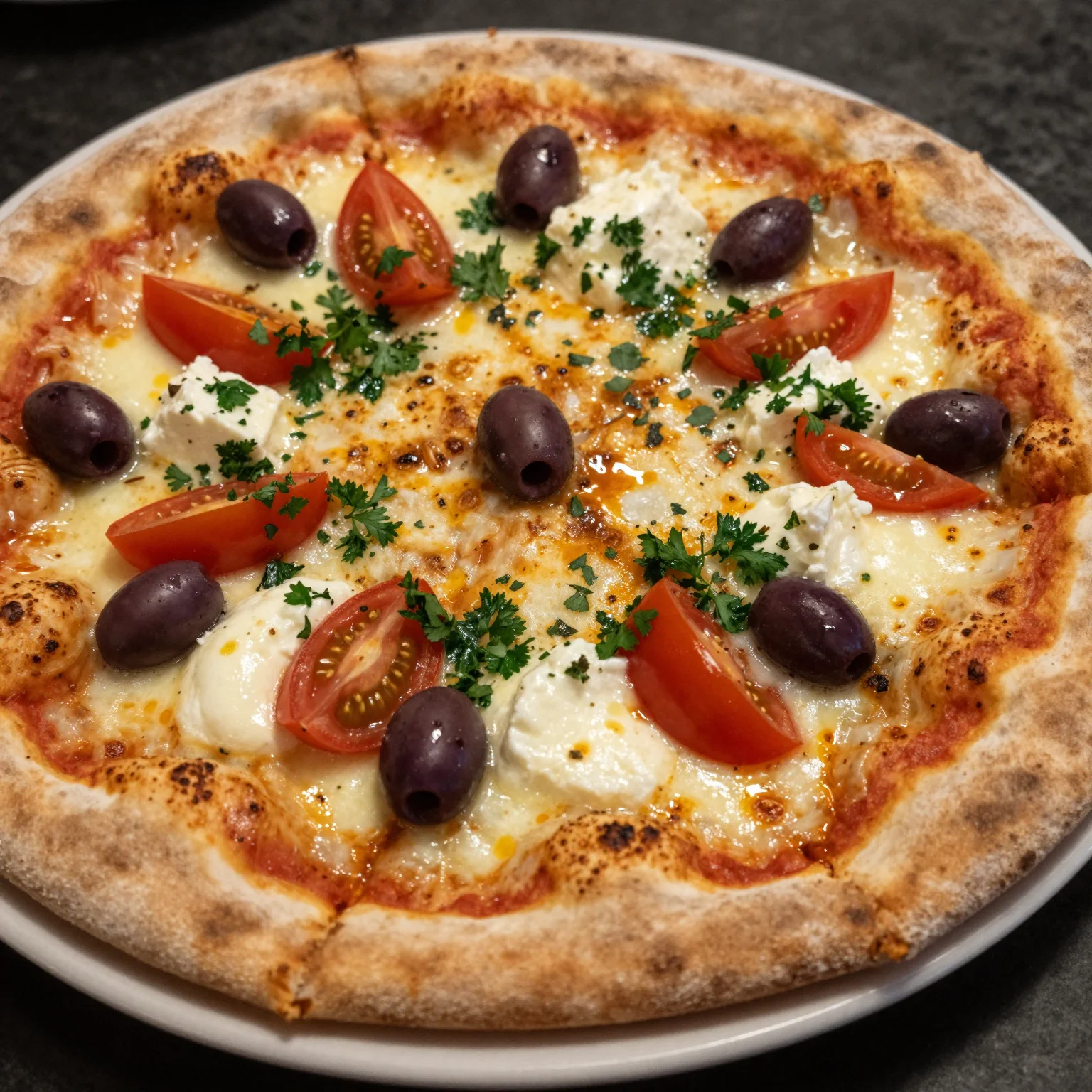 Greek Pizza with Olives