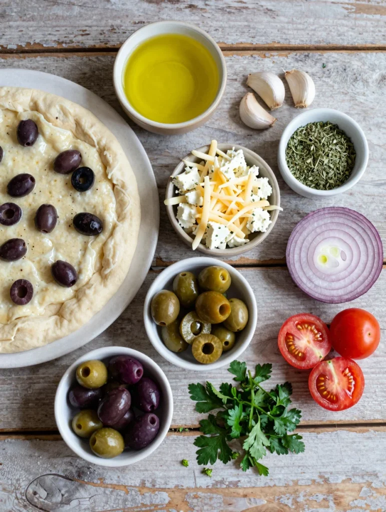 Greek Pizza with Olives