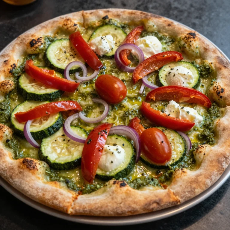 Grilled Veggie and Pesto Pizza