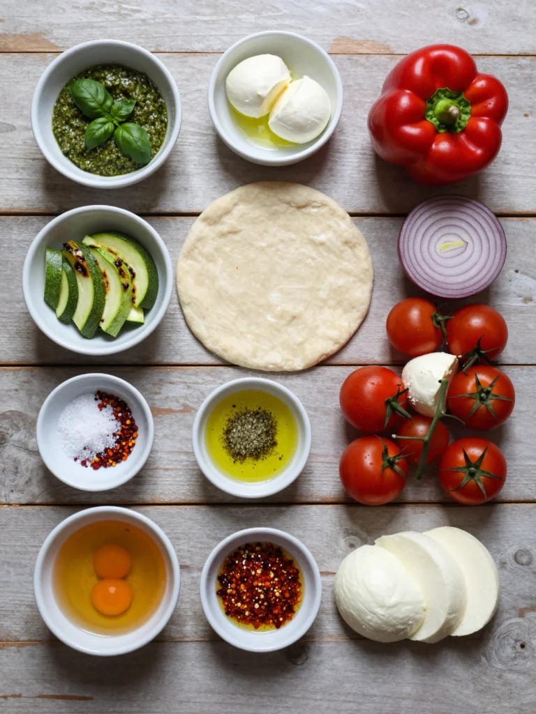 Grilled Veggie and Pesto Pizza