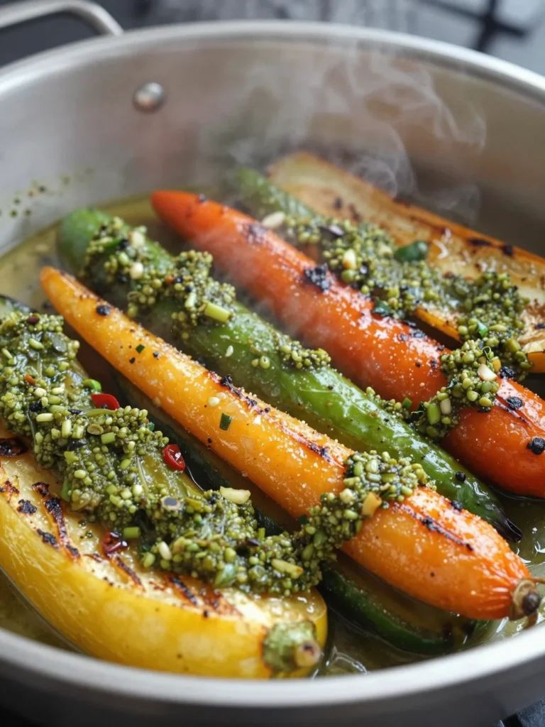 Grilled Veggie and Pesto Pizza