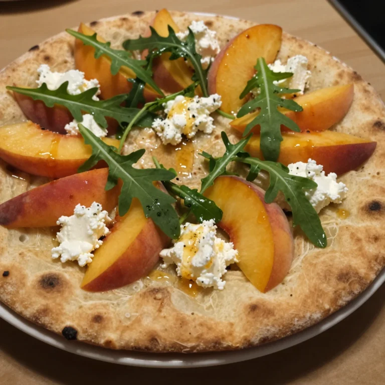 Peach and Goat Cheese Flatbread