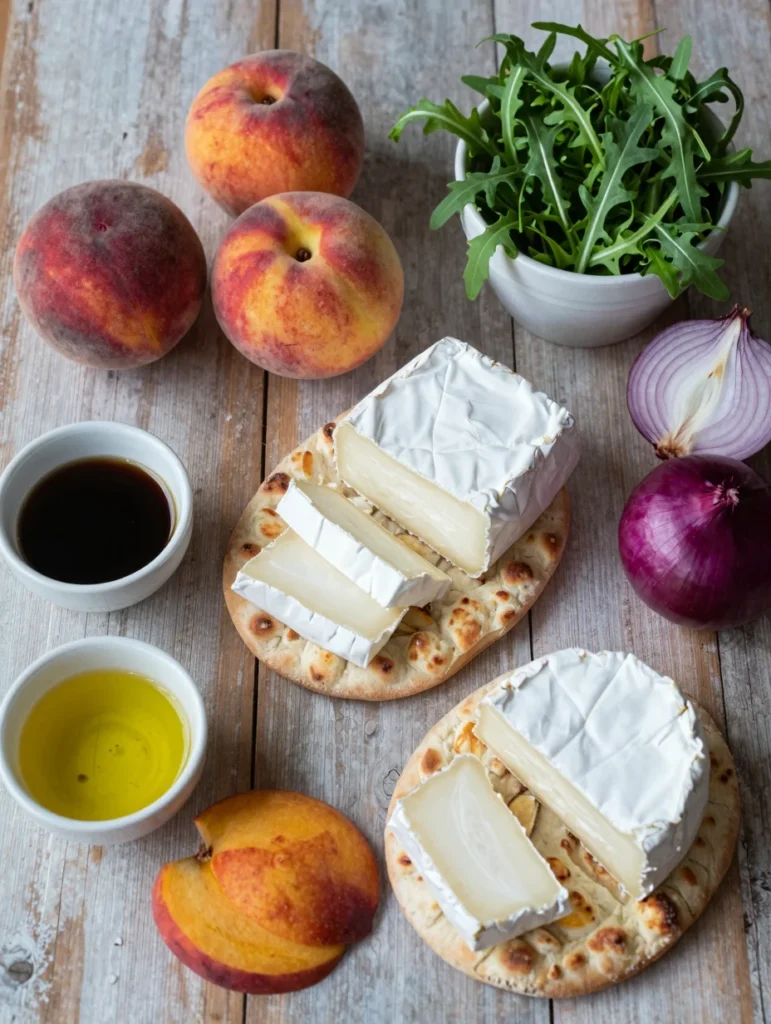 Peach and Goat Cheese Flatbread