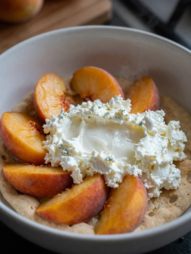 Peach and Goat Cheese Flatbread