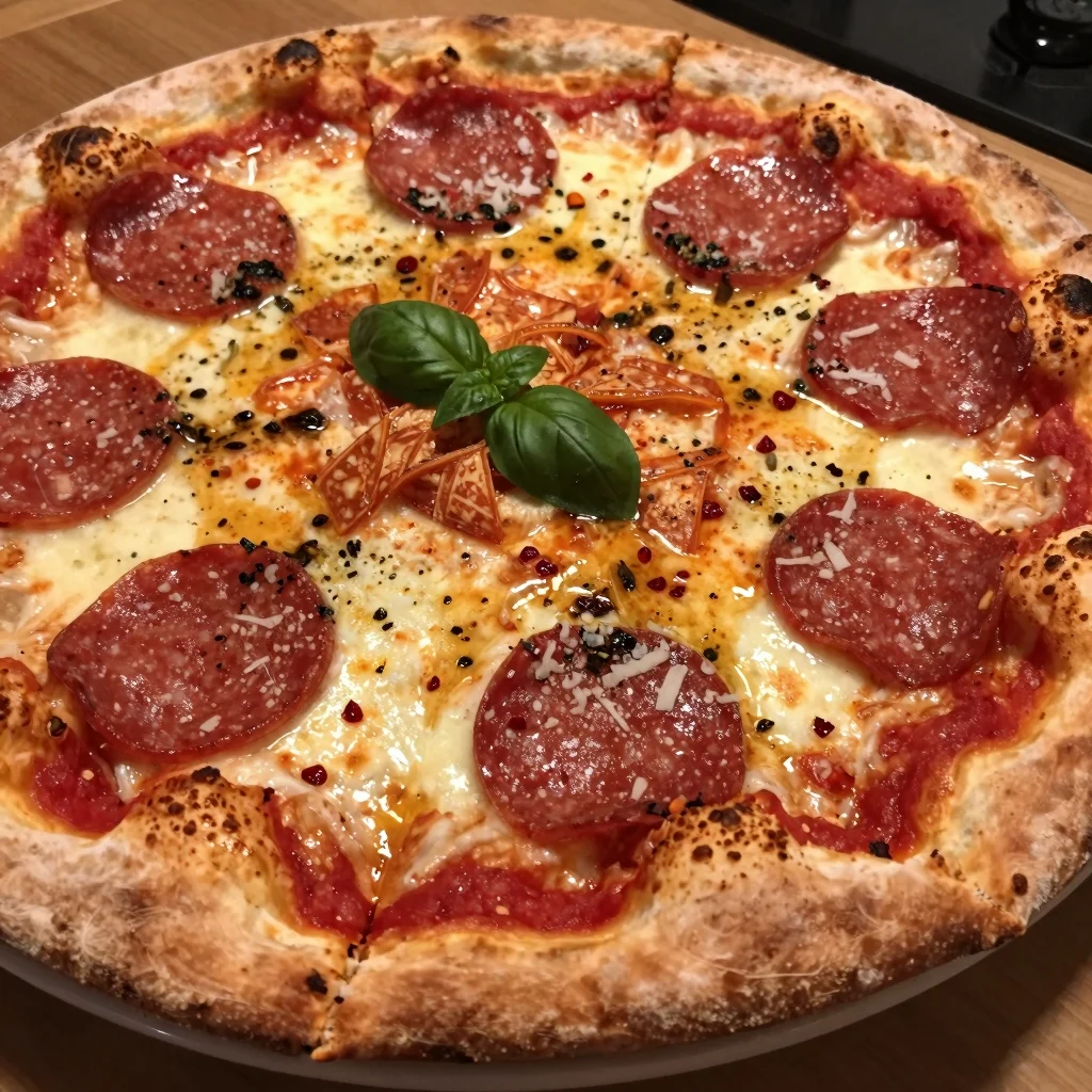 Pepperoni and Honey Pizza