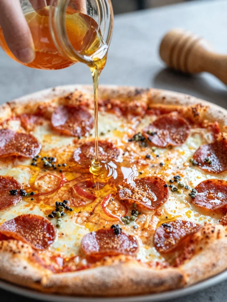 Pepperoni and Honey Pizza